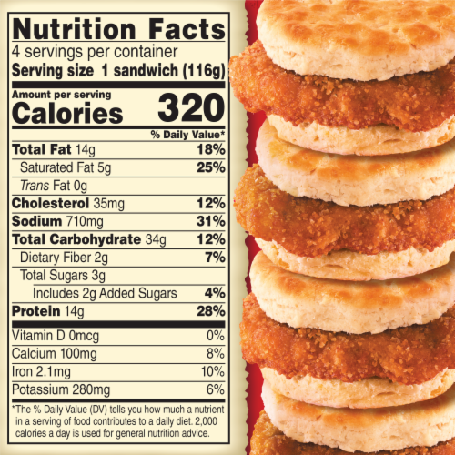 Jimmy Dean® Buttermilk Chicken Biscuit Sandwiches Perspective: bottom