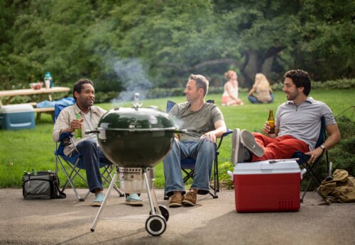 Weber® Original Kettle™ Premium 22” Charcoal Grill - Green Perspective: bottom