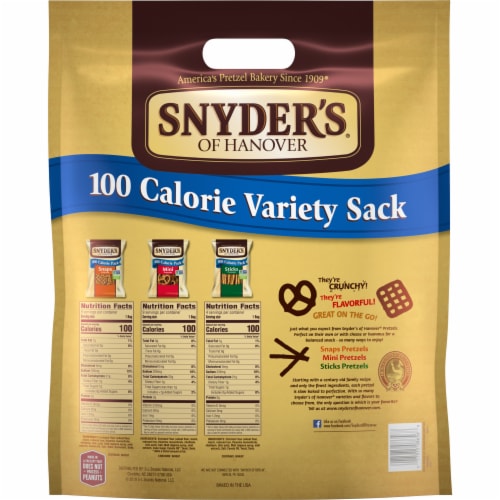 Snyder's of Hanover Pretzels Variety Pack Of 100 Calorie Individual Packs Perspective: bottom
