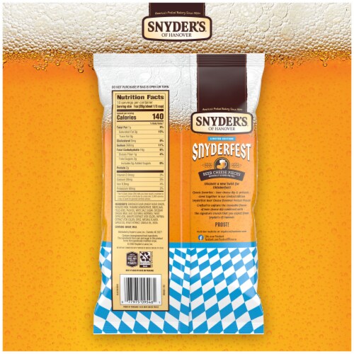 Snyder's of Hanover Pretzel Pieces Limited Edition Snyderfest Beer Cheese Perspective: bottom