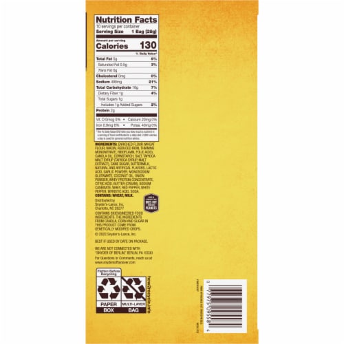 Snyder's of Hanover Twisted Seasoned Pretzel Sticks 1 Oz Snack Bags Perspective: bottom