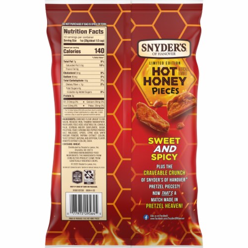 Snyder's of Hanover Pretzel Pieces, Hot Honey Flavored, 10 Oz Perspective: bottom