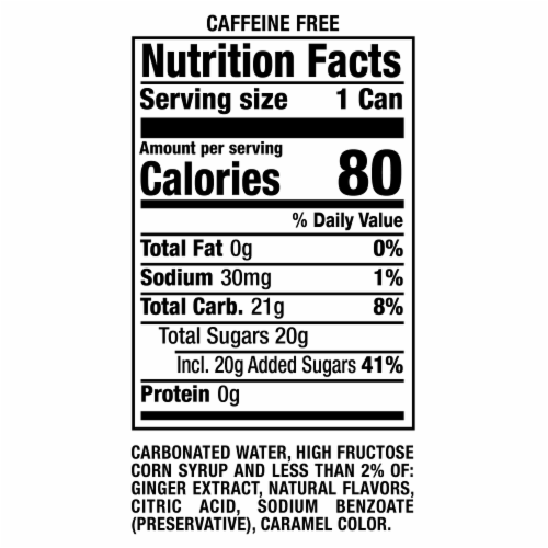 Canada Dry Ginger Ale Caffeine Free Soda Cans Perspective: bottom