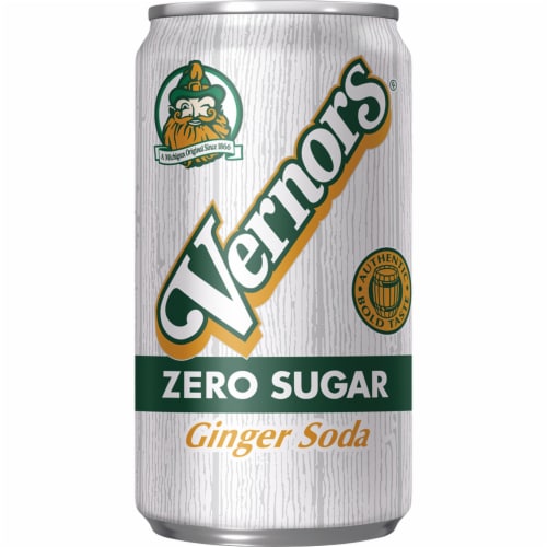 Vernors® Zero Sugar Ginger Soda Mini Cans Perspective: bottom