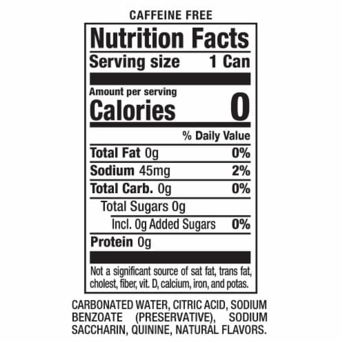 Canada Dry Zero Sugar Tonic Water Cans Perspective: bottom