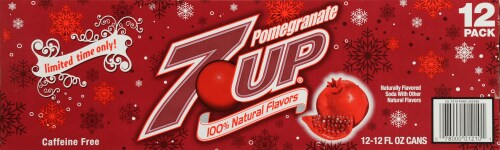 Pomegranate 7UP Soda Cans Perspective: bottom
