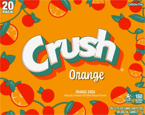 Crush® Orange Soda, 20 cans / 12 fl oz - Jay C Food Stores