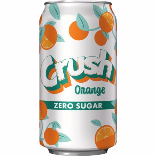 Crush® Caffeine Free Zero Sugar Diet Orange Soda Cans Perspective: bottom