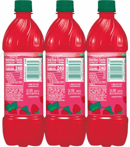 Crush® Strawberry Soda Bottles Perspective: bottom