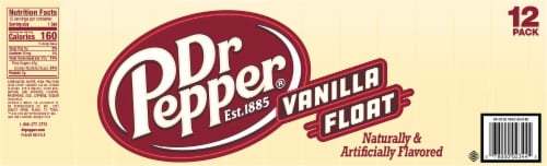 Dr. Pepper Vanilla Float Soda Cans Perspective: bottom