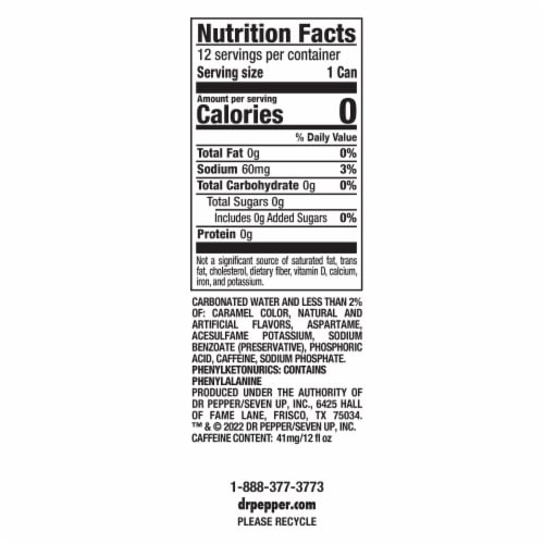 Dr Pepper Dark Berry Zero Sugar Soda Cans Perspective: bottom