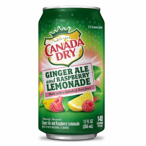 Canada Dry® Ginger Ale and Raspberry Lemonade Soda Cans Perspective: bottom