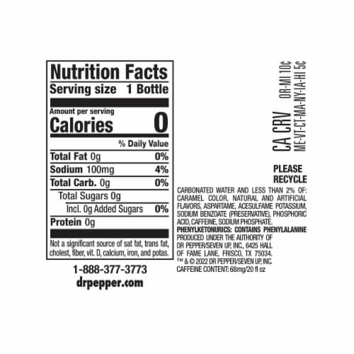 Dr Pepper Dark Berry Zero Sugar Soda Perspective: bottom