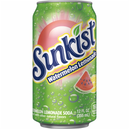 Sunkist Watermelon Lemonade Soda Cans Perspective: bottom