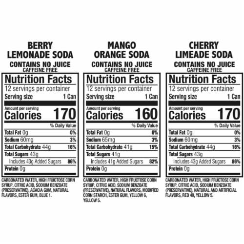 Sunkist Summer Variety Pack, 12 Fluid Ounce (Pack of 36) Perspective: bottom