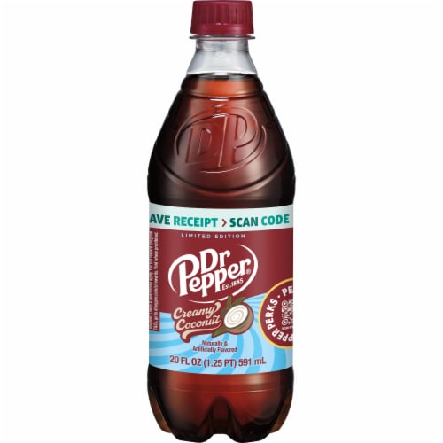 Dr Pepper Creamy Coconut Soda Bottle Perspective: bottom