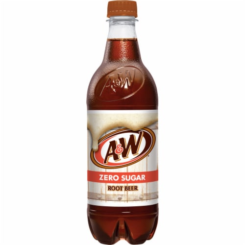 A&W® Root Beer Zero Sugar Soda Bottles Perspective: bottom