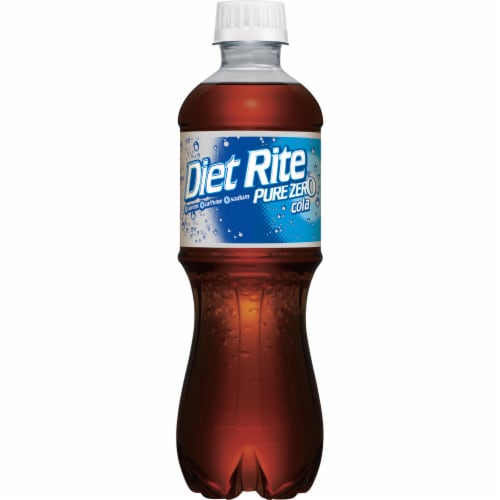 Diet Rite Pure Zero Cola Soda Bottles Perspective: bottom