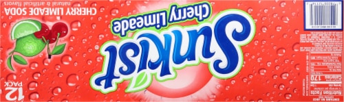 Sunkist® Cherry Limeade Soda Cans Limits May Apply Perspective: bottom