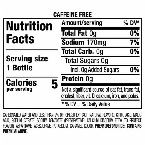 Canada Dry® Ginger Ale Zero Sugar Soda Bottles Perspective: bottom