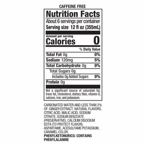Canada Dry® Ginger Ale Zero Sugar Soda Bottle Perspective: bottom