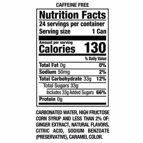 Canada Dry Ginger Ale Caffeine Free Soda Cans Perspective: bottom