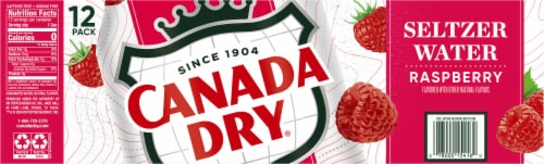 Canada Dry® Raspberry Flavored Sparkling Seltzer Water Cans Perspective: bottom