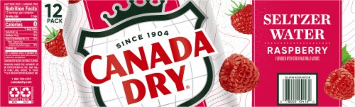 Canada Dry® Raspberry Flavored Sparkling Seltzer Water Cans Perspective: bottom