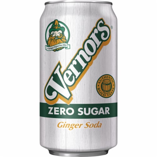 Vernors® Ginger Zero Sugar Soda Cans Perspective: bottom
