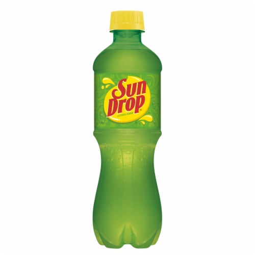Sun Drop Soda Bottles Perspective: bottom