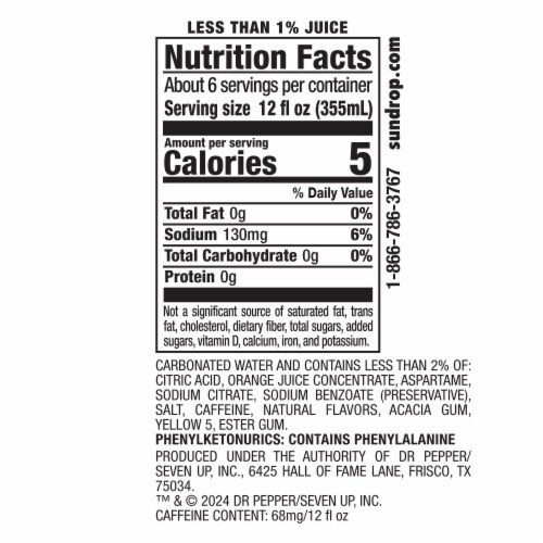 Sun Drop® Diet Citrus Soda Bottle Perspective: bottom