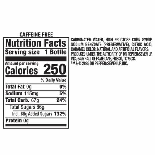 A&W Ice Cream Sundae Caffeine Free Soda Bottle Perspective: bottom