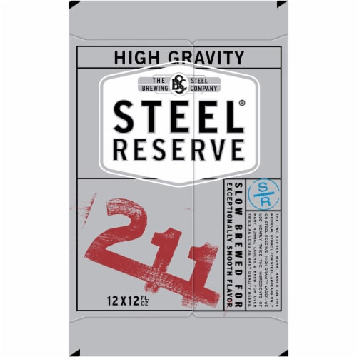 Steel Reserve High Gravity Malt Liquor Beer Perspective: bottom