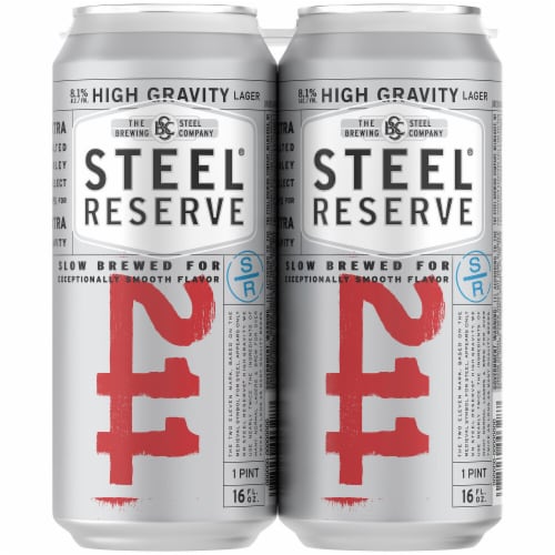 Steel Reserve High Gravity Malt Liquor Beer Perspective: bottom