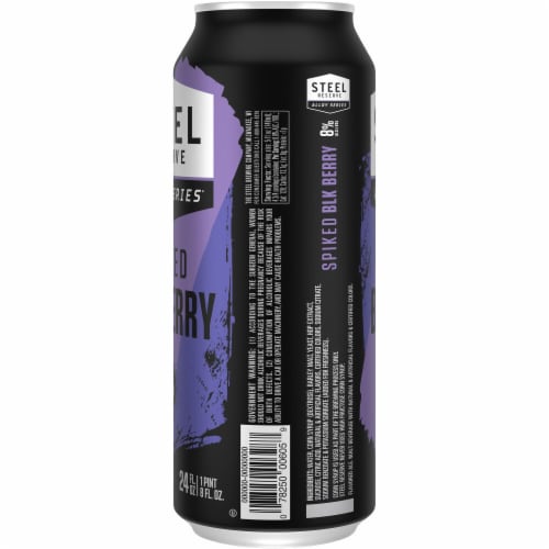 Steel Reserve Alloy Series Blackberry Malt Flavored Hard Beverage Single Can Perspective: bottom
