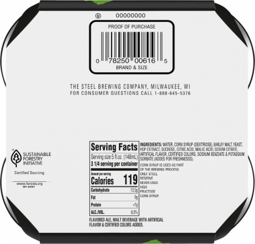 Steel Reserve Alloy Series Spiked Watermelon Malt Beverage Perspective: bottom