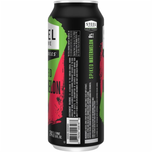 Steel Reserve Alloy Series Watermelon Malt Flavored Hard Beverage Single Can Perspective: bottom