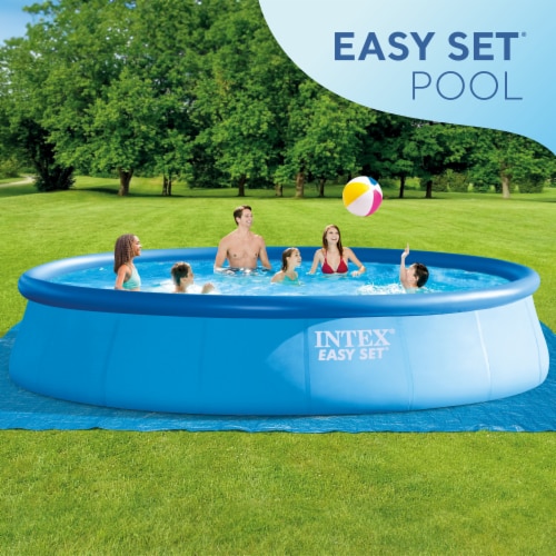 Intex 26175EH 18 x 48 Inflatable Round Outdoor Above Ground Swimming Pool Set 1 Piece Smith s Food and Drug