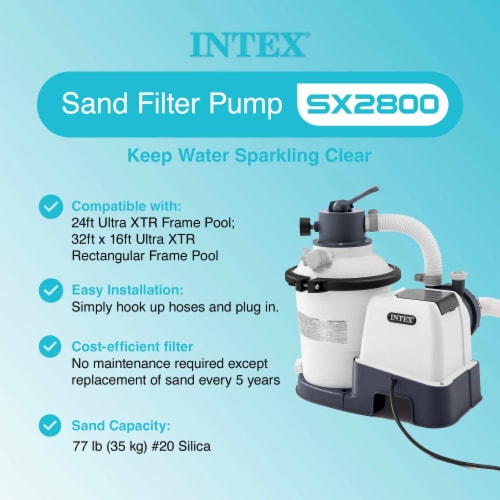 Intex 26647EG 2800 GPH Above Ground Pool Sand Filter Pump with