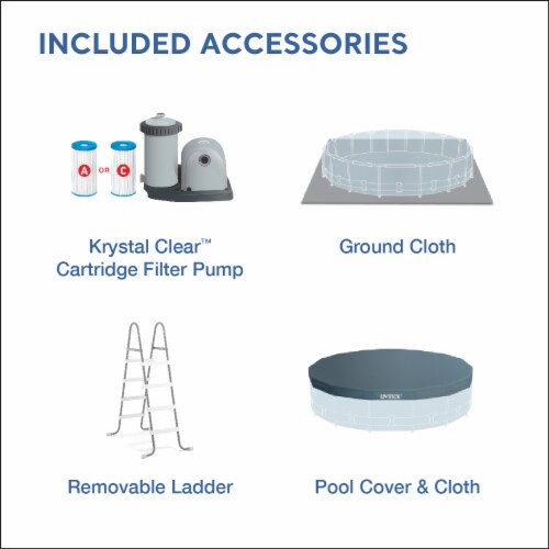Intex 26729EH 16ft x 48in Clearview Prism Above Ground Swimming Pool