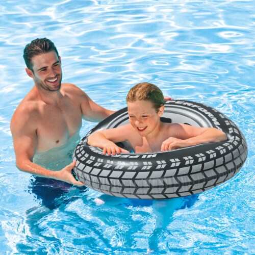 Intex 36 Inch Inflatable Giant Tire Swimming Pool Float Tube for Kids and Adults Perspective: bottom