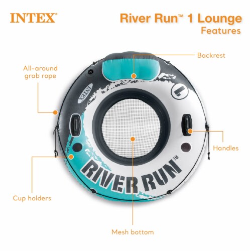 Intex River Run Single Inflatable Lake Floating Water Tube Lounger, Color  Varies, 1 Piece - City Market