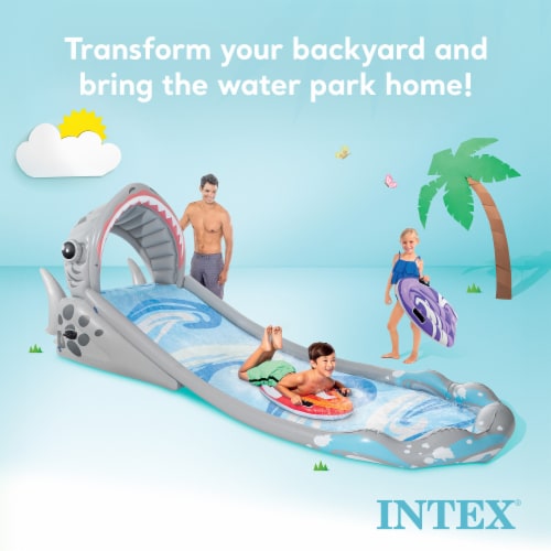 Intex Surf N Slide Inflatable Kid Outdoor Splash Water Slide with
