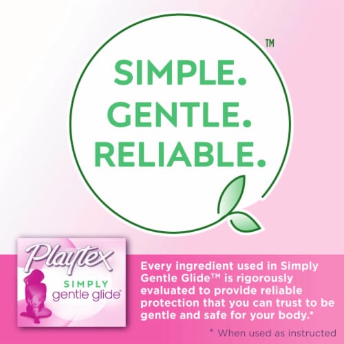 Playtex® Simply Gentle Glide Regular & Super Absorbency Tampons Perspective: bottom