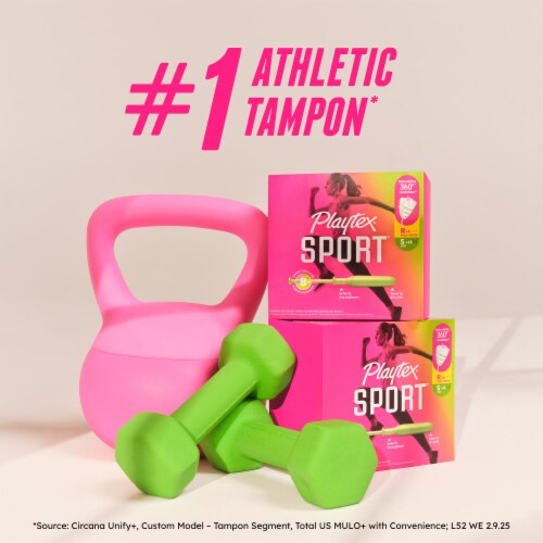 Playtex Sport Tampon Regular Absorbency Unscented Perspective: bottom
