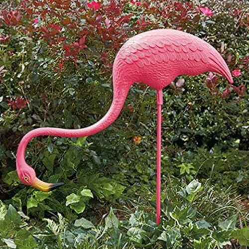 Union Products Outdoor Featherstone 38 In Tall Flamingo Yard Lawn Ornament, Pink Perspective: bottom