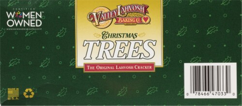Valley Lahvosh Baking Co Christmas Tree Crackers Perspective: bottom