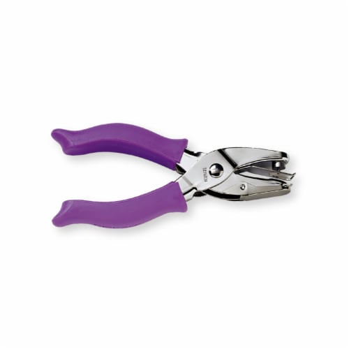 Fiskars Circle Cushioned Grip Hand Punch - Purple Perspective: bottom