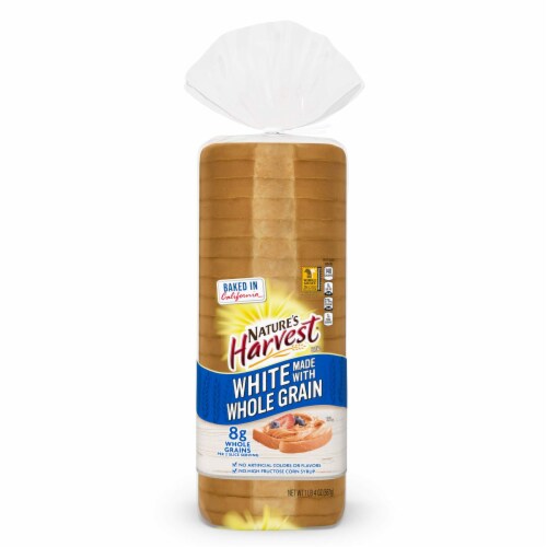 Nature's Harvest White made with Whole Grain Bread Perspective: bottom