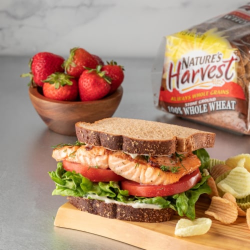 Nature's Harvest 100% Stone Ground Whole Wheat Bread Perspective: bottom